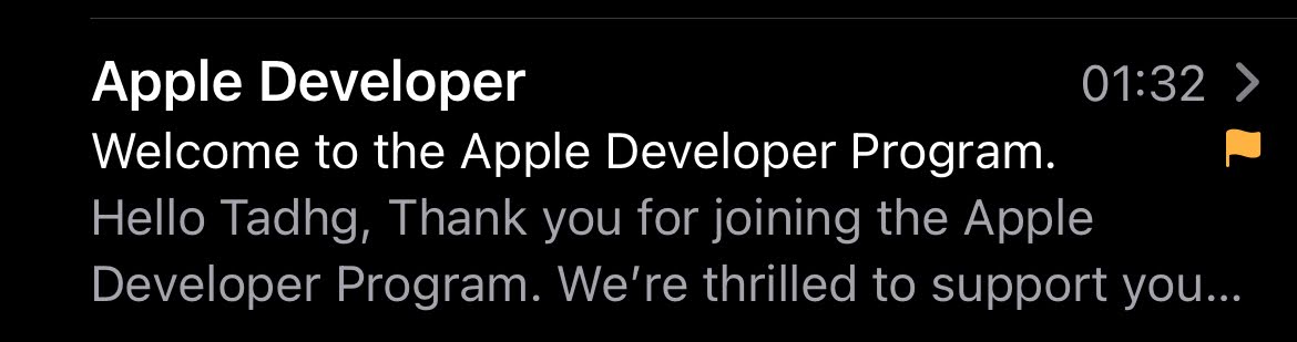 The email of success!