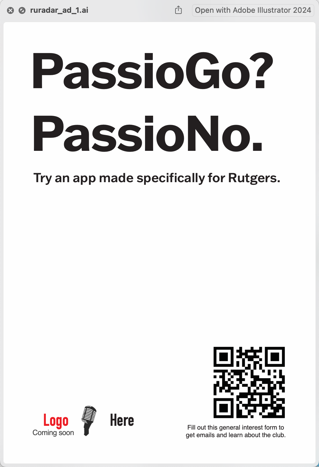 A screenshot of a poster saying &ldquo;Passio Go? Passio No.&rdquo;, asking students to try something better.